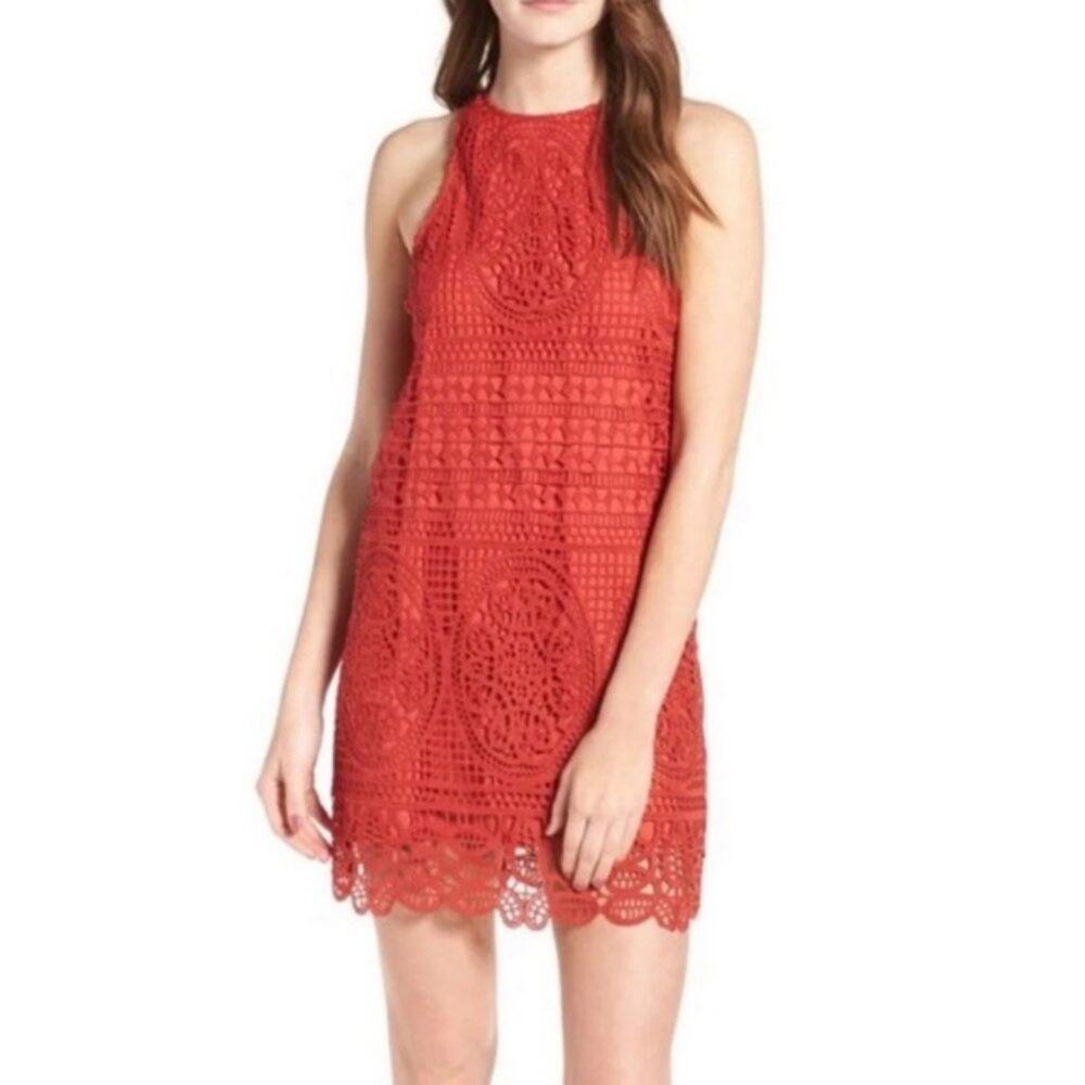 Lovers + Friends Crochet Lace Sleeveless Mini Dress Size Small NEW